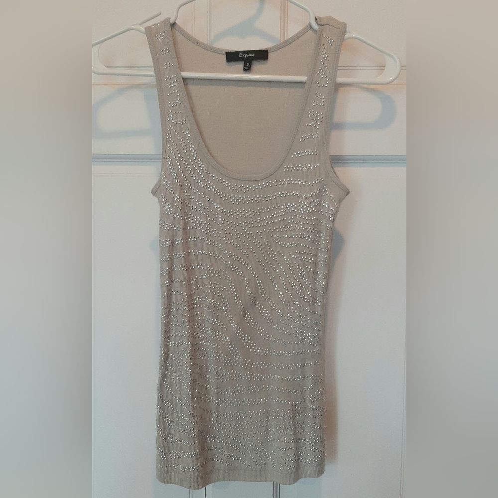 Express Women's rhinestone tank top Size Small